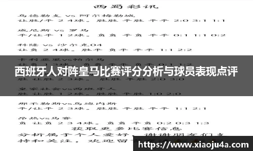 西班牙人对阵皇马比赛评分分析与球员表现点评